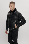 Купить Классическая куртка кожанные мужская черного цвета 2499Ch, фото 12