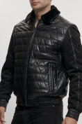 Купить Классическая куртка кожанные мужская черного цвета 2499Ch, фото 15
