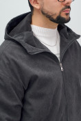 Купить Куртка из вельвета мужская демисезонная темно-серого цвета 25336TC, фото 8