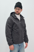Купить Куртка из вельвета мужская демисезонная темно-серого цвета 25336TC, фото 6