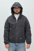 Купить Куртка из вельвета мужская демисезонная темно-серого цвета 25336TC, фото 13