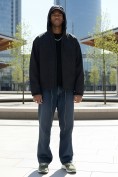 Купить Куртка спортивная мужская весна осень черного цвета 25470Ch, фото 4