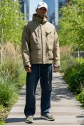 Купить Куртка спортивная мужская весна осень бежевого цвета 25471B