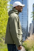 Купить Куртка спортивная мужская весна осень цвета хаки 25471Kh, фото 3