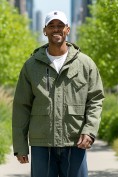 Купить Куртка спортивная мужская весна осень цвета хаки 25471Kh, фото 2