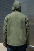 Купить Куртка спортивная мужская весна осень цвета хаки 25473Kh, фото 4