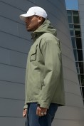 Купить Куртка спортивная мужская весна осень цвета хаки 25473Kh, фото 2