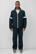 Купить Спортивный костюм мужской весна-лето темно-синего цвета 25736TS