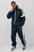 Купить Спортивный костюм мужской весна-лето темно-синего цвета 25736TS, фото 11