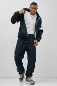 Купить Спортивный костюм мужской весна-лето темно-синего цвета 25736TS, фото 13