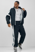 Купить Спортивный костюм мужской весна-лето темно-синего цвета 25736TS, фото 14