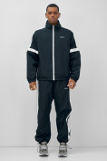 Купить Спортивный костюм мужской весна-лето темно-синего цвета 25736TS, фото 9