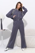 Купить Женский спортивный трикотажный костюм с лампасами серого цвета 2583Sr, фото 10