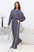 Купить Женский спортивный трикотажный костюм с лампасами серого цвета 2583Sr, фото 4