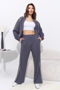 Купить Женский спортивный трикотажный костюм с лампасами серого цвета 2583Sr, фото 6