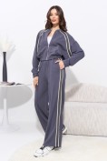 Купить Женский спортивный трикотажный костюм с лампасами серого цвета 2583Sr, фото 8