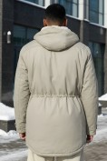 Купить Парка мужская зимняя удлиненная с мехом бежевого цвета 2606B, фото 2