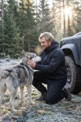 Купить Толстовка мужская флисовая свободного кроя с капюшоном черного цвета 2623Ch, фото 4