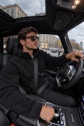 Купить Толстовка мужская флисовая свободного кроя с капюшоном черного цвета 2623Ch, фото 2
