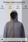 Купить Толстовка мужская флисовая свободного кроя с капюшоном темно-серого цвета 2623TC, фото 14