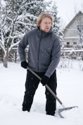 Купить Толстовка мужская флисовая свободного кроя с капюшоном темно-серого цвета 2623TC, фото 8