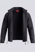 Купить Костюм флисовый зимний свободного кроя черного цвета 2624Ch, фото 7