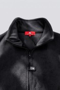 Купить Костюм флисовый зимний свободного кроя черного цвета 2624Ch, фото 13