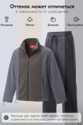 Купить Костюм флисовый зимний свободного кроя темно-серого цвета 2624TC, фото 15