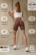Купить Велосипедки женские коричневого цвета 266_1K, фото 2