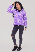 Купить Куртка горнолыжная женская фиолетового цвета 1621F, фото 4