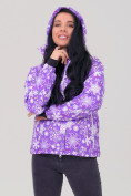 Купить Куртка горнолыжная женская фиолетового цвета 1621F