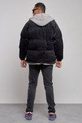 Купить Плюшевая куртка мужская с капюшоном молодежная черного цвета 28117Ch, фото 4