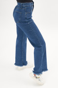 Купить Джинсы клеш женские с высокой талией темно-синего цвета 2837TS, фото 10