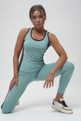 Купить Костюм для фитнеса женский бирюзового цвета 29002Br, фото 9