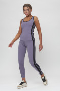 Купить Костюм для фитнеса женский фиолетового цвета 29002F, фото 4