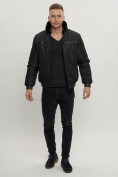 Купить Куртка классическая с мехом мужская черного цвета 2917Ch, фото 2