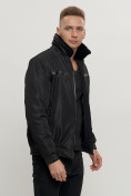 Купить Куртка классическая с мехом мужская черного цвета 2917Ch, фото 3