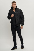 Купить Куртка классическая с мехом мужская черного цвета 2917Ch, фото 4