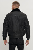 Купить Куртка классическая с мехом мужская черного цвета 2917Ch, фото 7