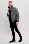 Купить Куртка классическая с мехом мужская серого цвета 2917Sr, фото 4
