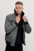 Купить Куртка классическая с мехом мужская серого цвета 2917Sr, фото 2