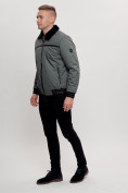 Купить Куртка классическая с мехом мужская серого цвета 2917Sr, фото 7