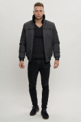 Купить Куртка классическая с мехом мужская темно-серого цвета 2917TC, фото 7