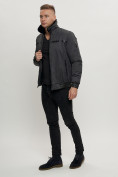 Купить Куртка классическая с мехом мужская темно-серого цвета 2917TC, фото 8