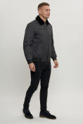 Купить Куртка классическая с мехом мужская темно-серого цвета 2917TC, фото 2
