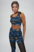 Купить Костюм для фитнеса женский темно-синего цвета 2922TS, фото 14
