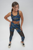 Купить Костюм для фитнеса женский темно-синего цвета 2922TS, фото 19