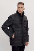 Купить Куртка классическая с мехом мужская черного цвета 2965Ch, фото 10