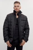 Купить Куртка классическая с мехом мужская черного цвета 2965Ch, фото 12