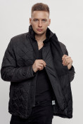 Купить Куртка классическая с мехом мужская черного цвета 2965Ch, фото 5